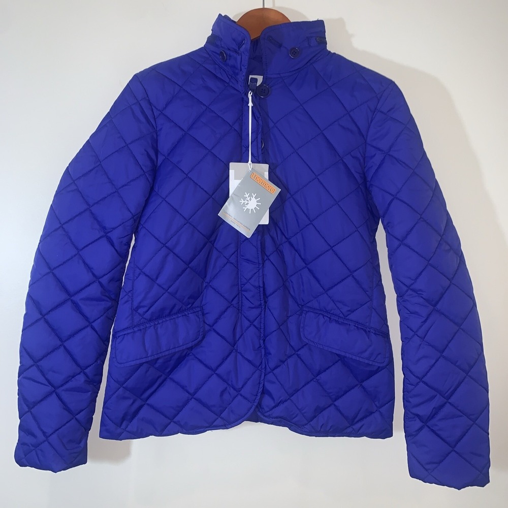 Aspesi Womens Traputina Quilted Jacket Medium Cobalt Blue Thermore Ecodown Coat